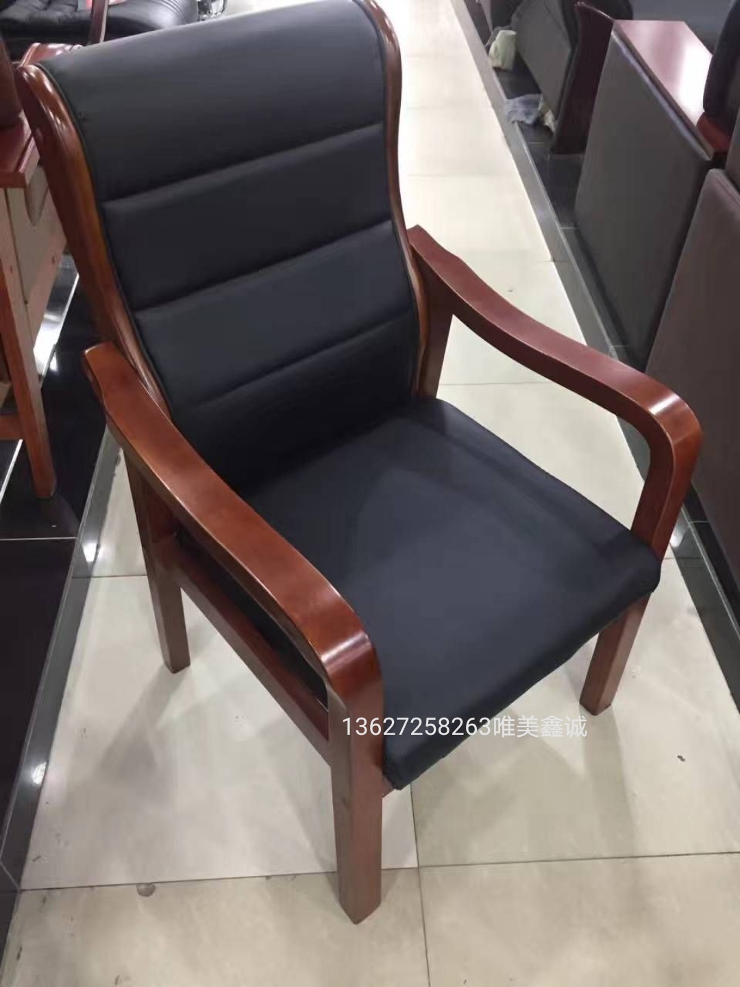 實(shí)木架會(huì)議椅WM-SH-007