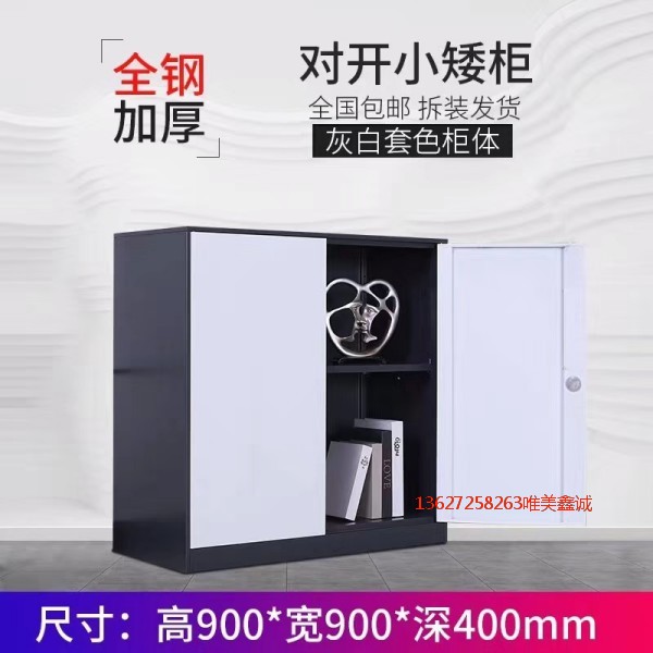 灰白套色對開小矮柜WM-G517